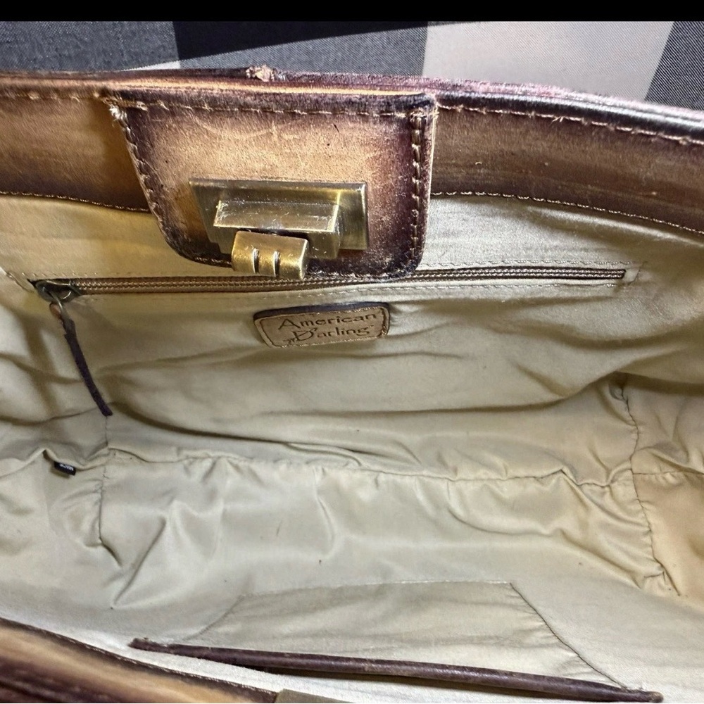 Elegant Brown and Tan Tote Bag - Picture 5 of 9